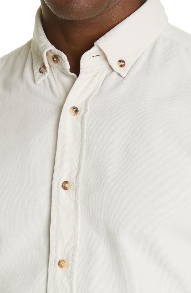 Brunello Cucinelli Leisure Fit Button-Down Corduroy Shirt, Alternate, color, 