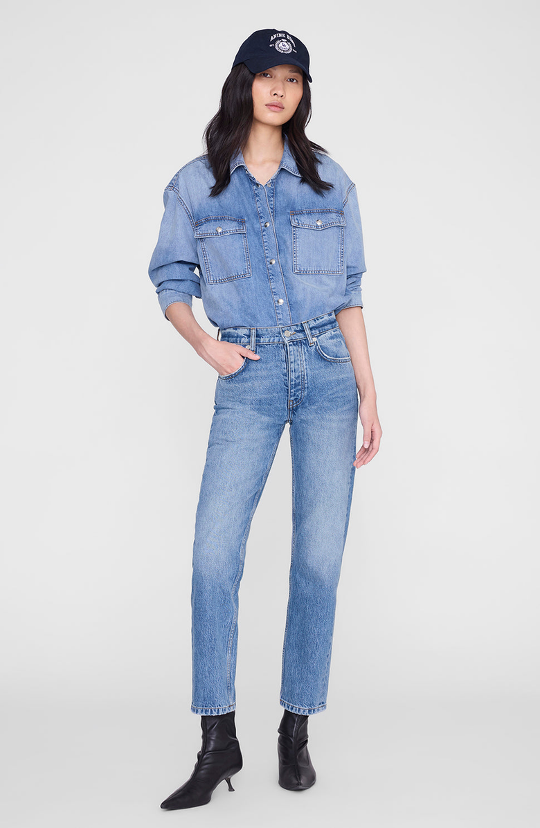 ANINE BING Jeremy Collegiate Baseball Cap, Alternate, color, Navy Blue