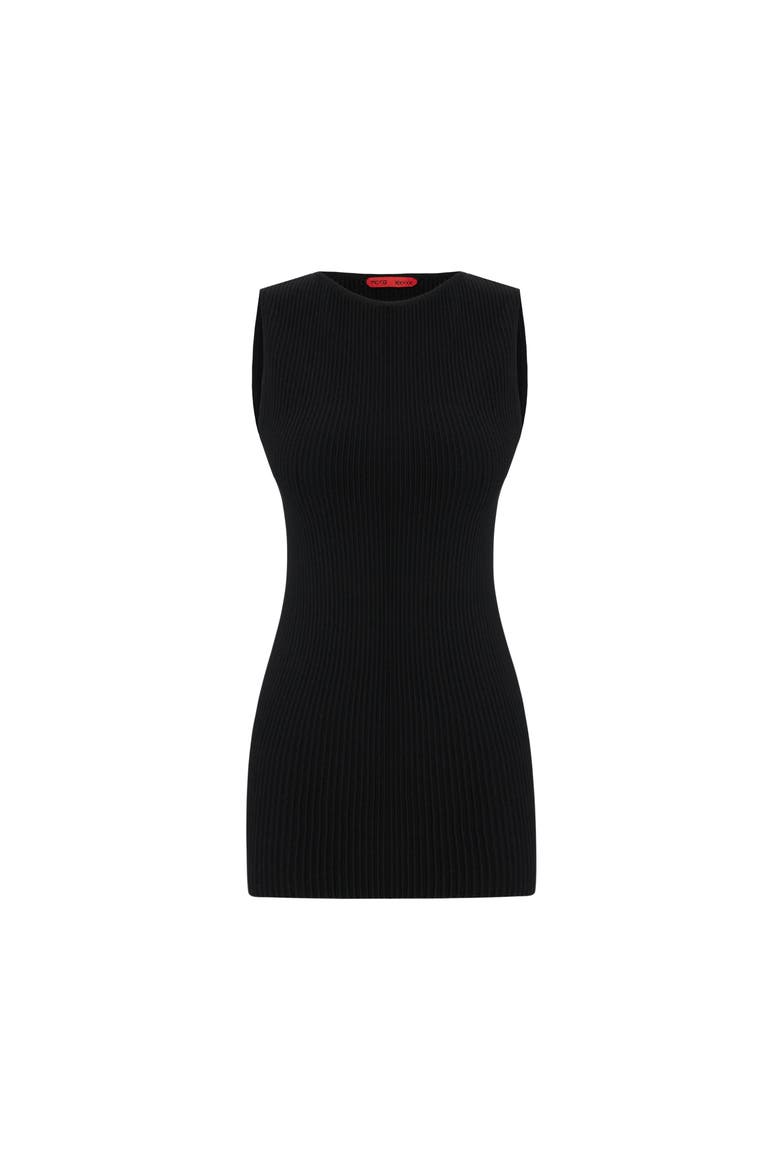 Knitted Tank Top, Main, color, BLACK