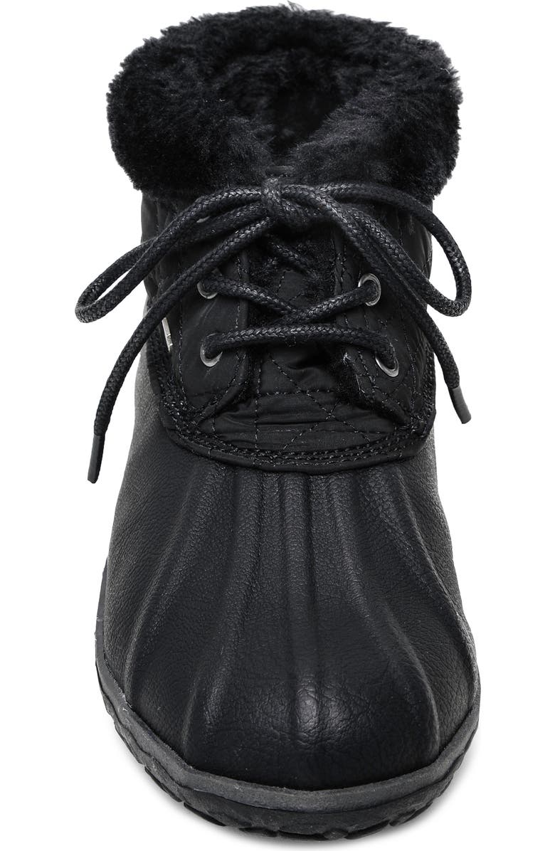 Minnetonka Tega Water Resistant Faux Fur Bootie, Alternate, color,