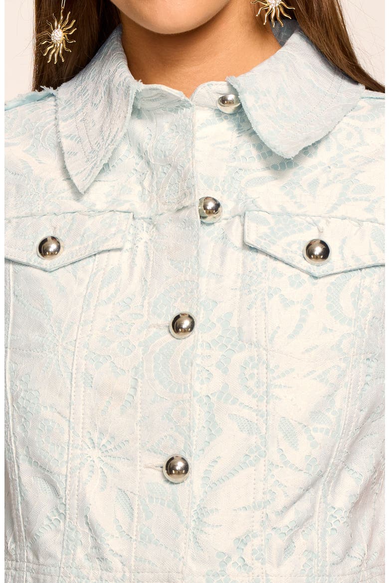 Winnie Short Sleeve Crop Jacket, Alternate, color, BLUE BREEZE LACE