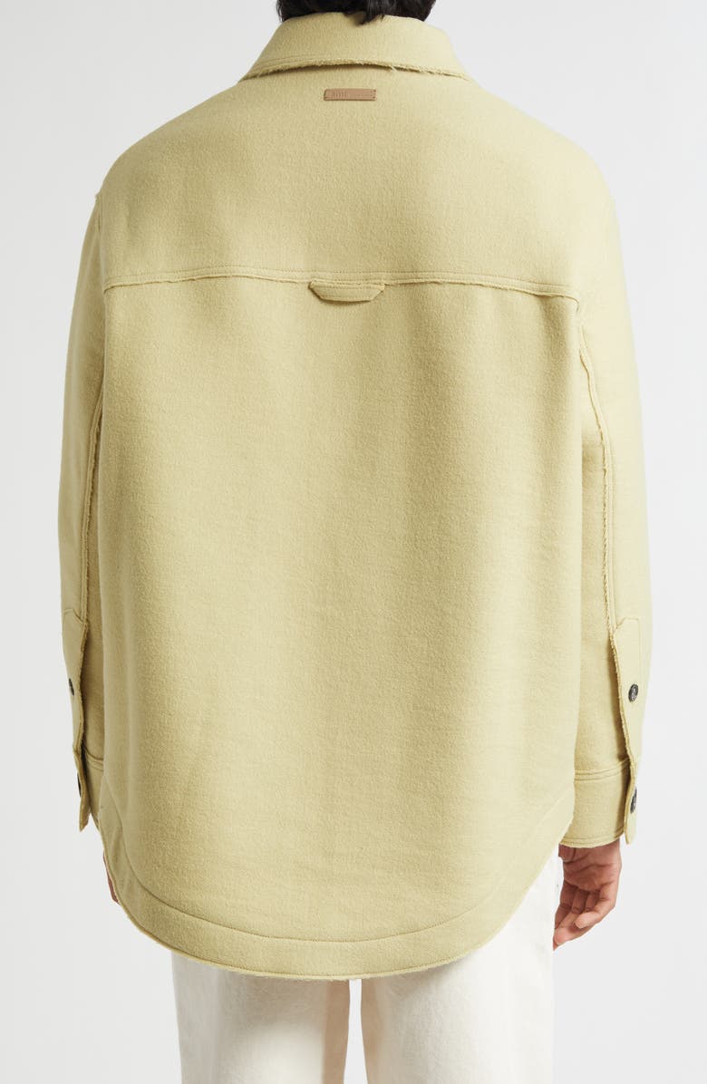 AMI PARIS Raw Edge Water Repellent Virgin Wool Jacket, Alternate, color, Anis