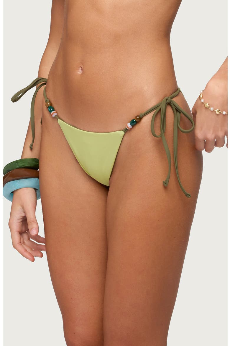 Ani Reversible Tie Bikini Bottoms, Alternate, color, GREEN