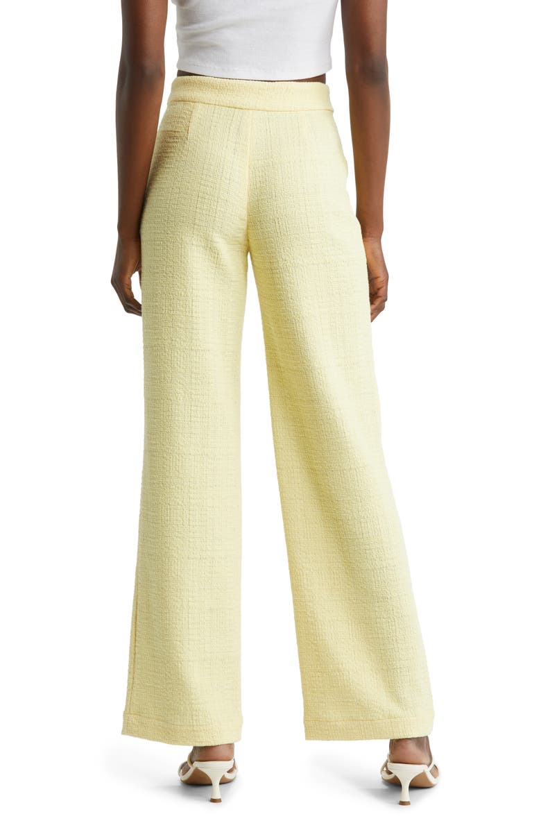 & Other Stories High Waist Straight Leg Tweed Pants, Alternate, color, Yellow