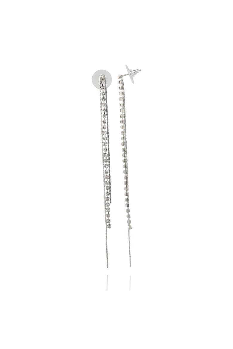 Chain Fringe Drop Earrings, Main, color, Silver