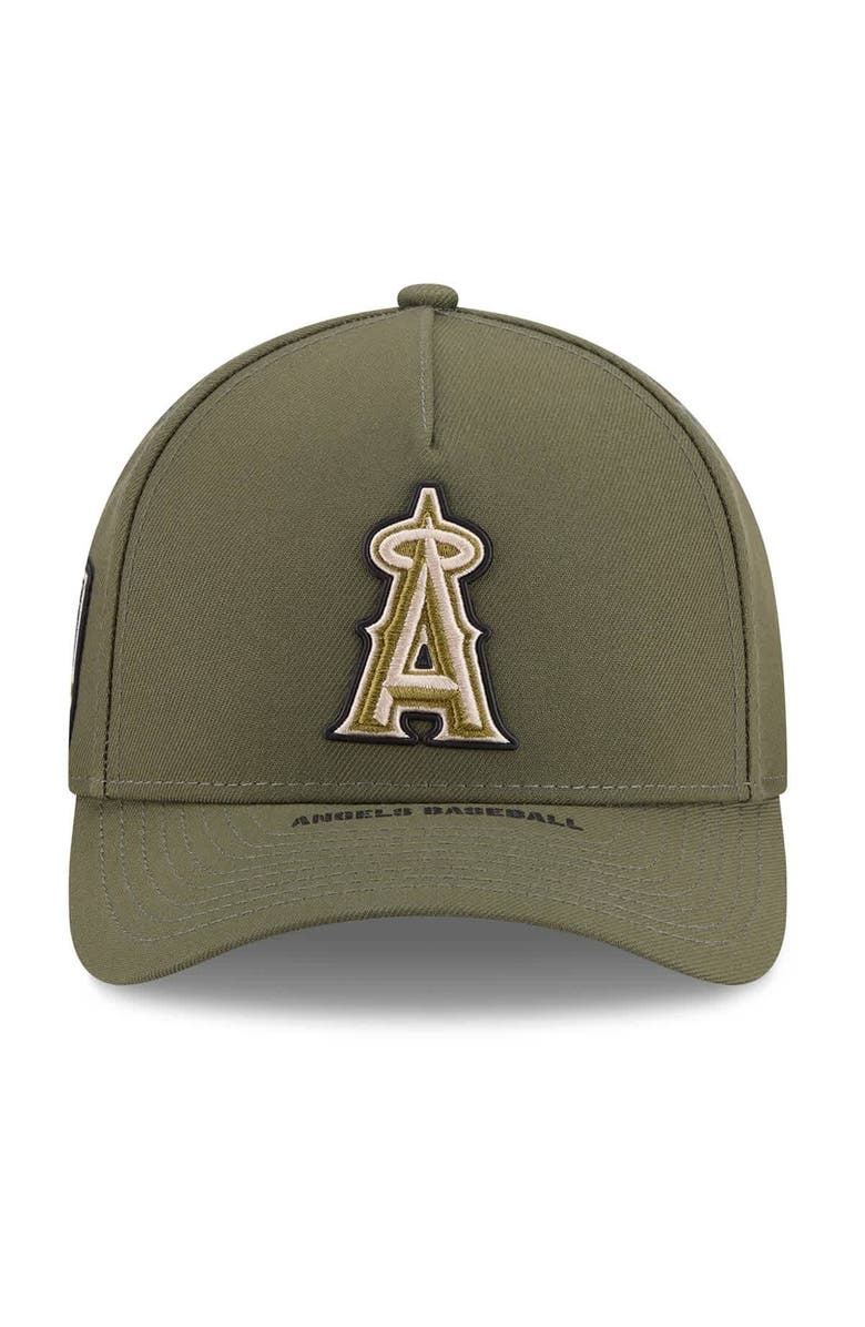 New Era Youth New Era Olive Los Angeles Angels 2026 Armed Forces Day 9FORTY M-Crown Adjustable Hat, Alternate, color, Olive