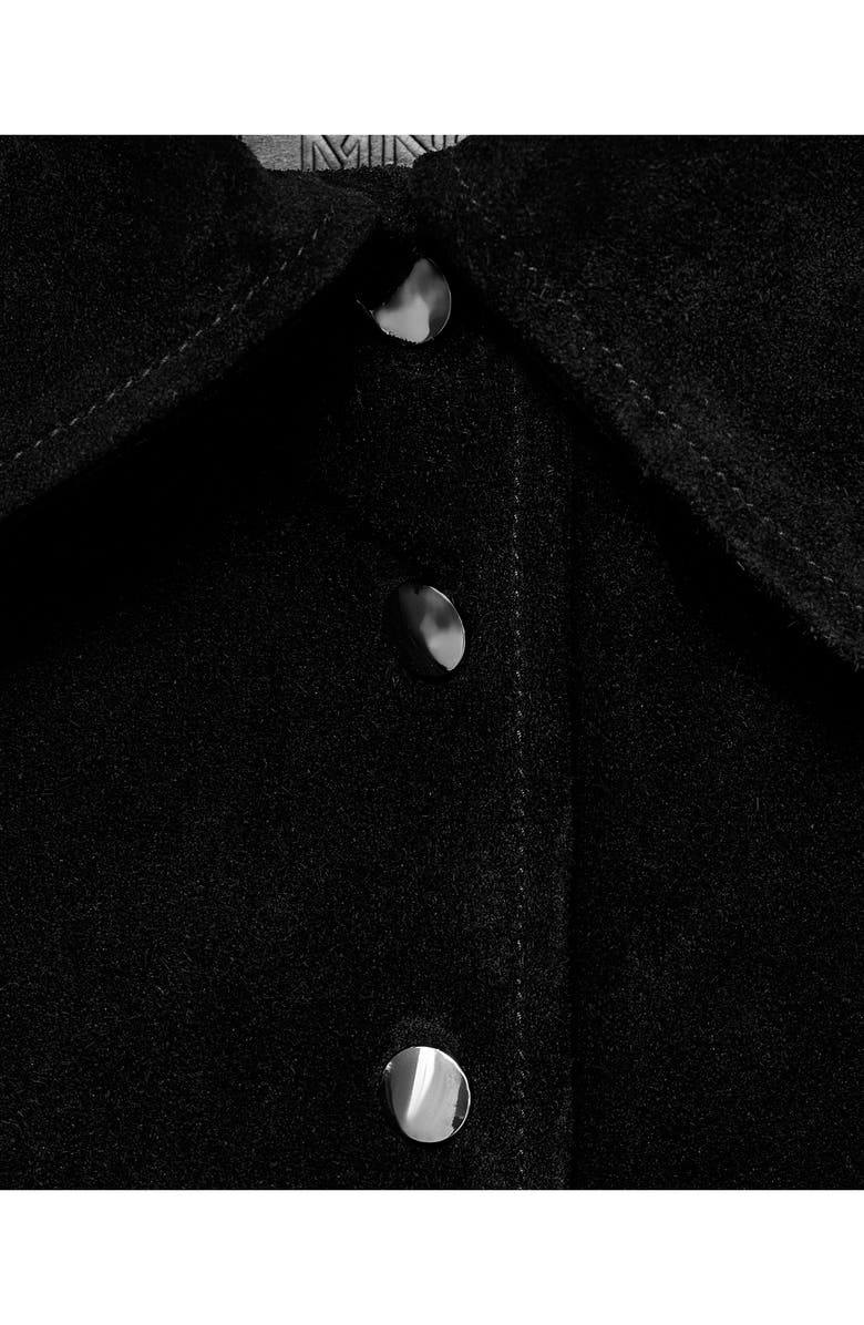 MANGO Suede Jacket, Alternate, color, Black
