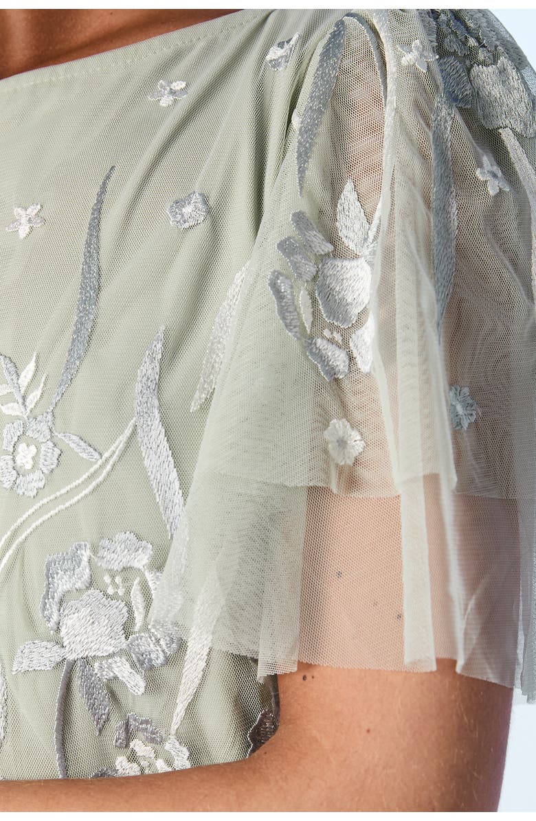 Coast Angel Sleeve Maxi Bridesmaids Dress, Alternate, color, Sage