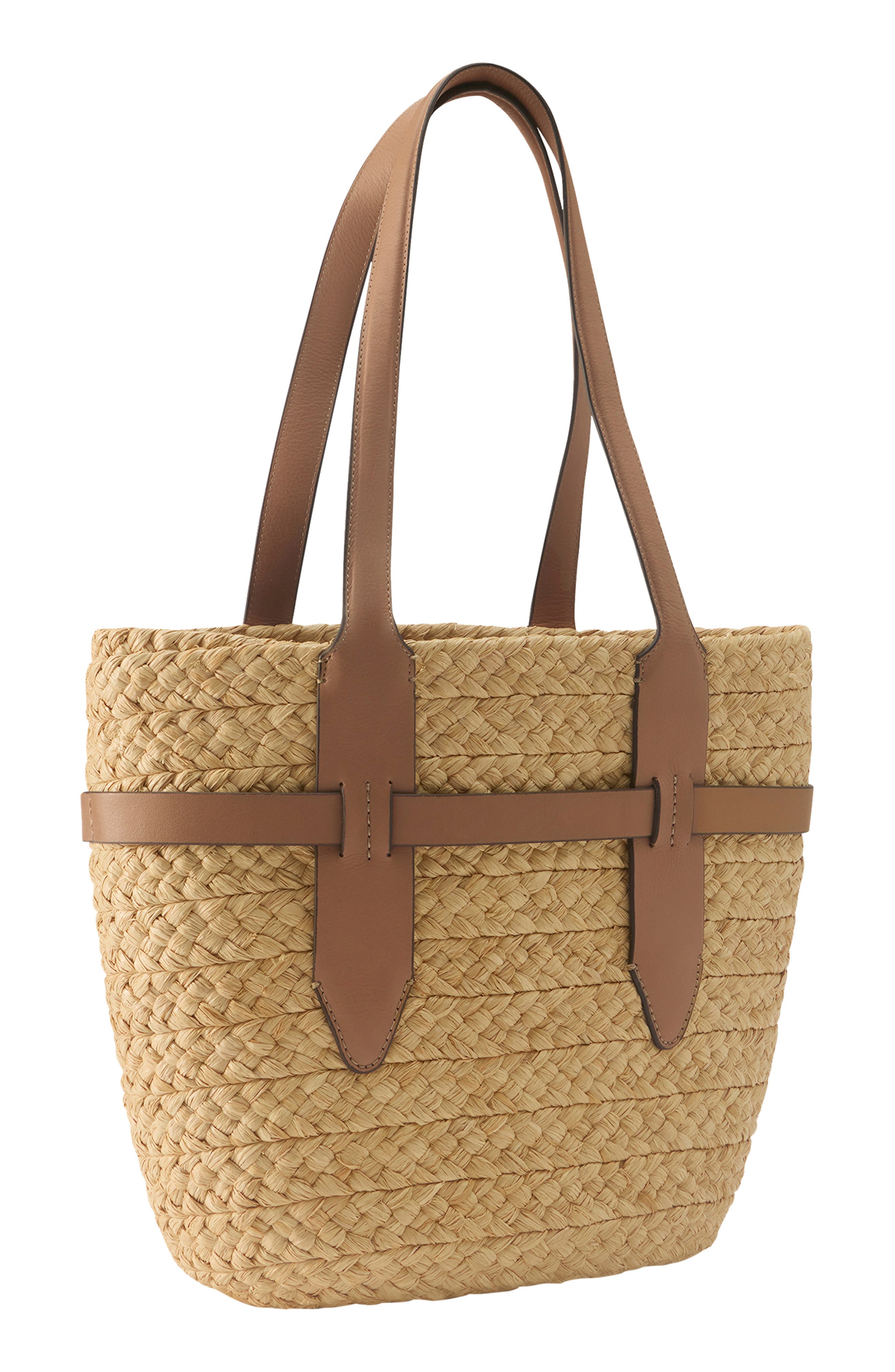 Medium Lipari Raffia Tote, Alternate, color, NATURAL/ CARAMEL