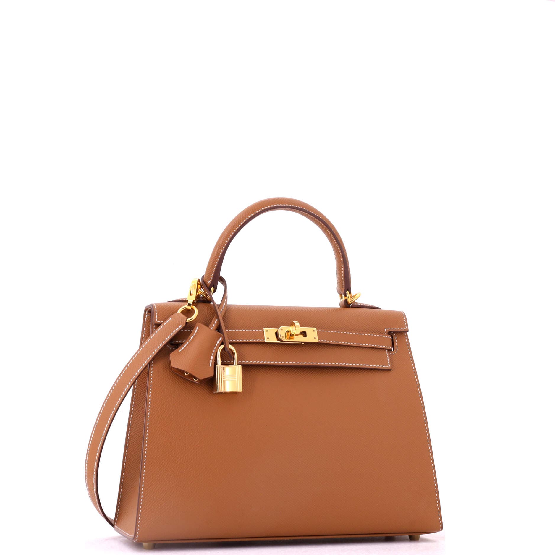 Kelly Handbag Brown Epsom with Gold Hardware 25, Alternate, color, Metallic Gold