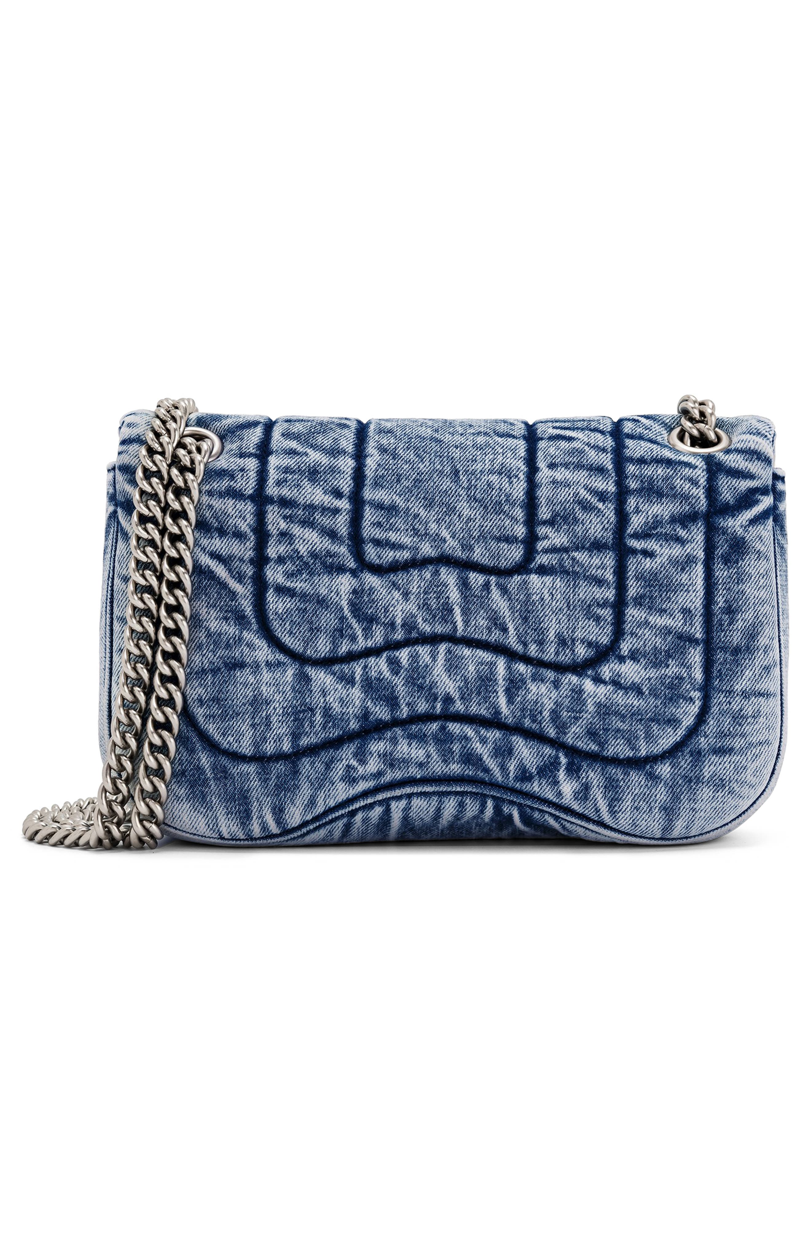 JW PEI Tina Quilted Denim Convertible Crossbody Bag, Alternate, color, 