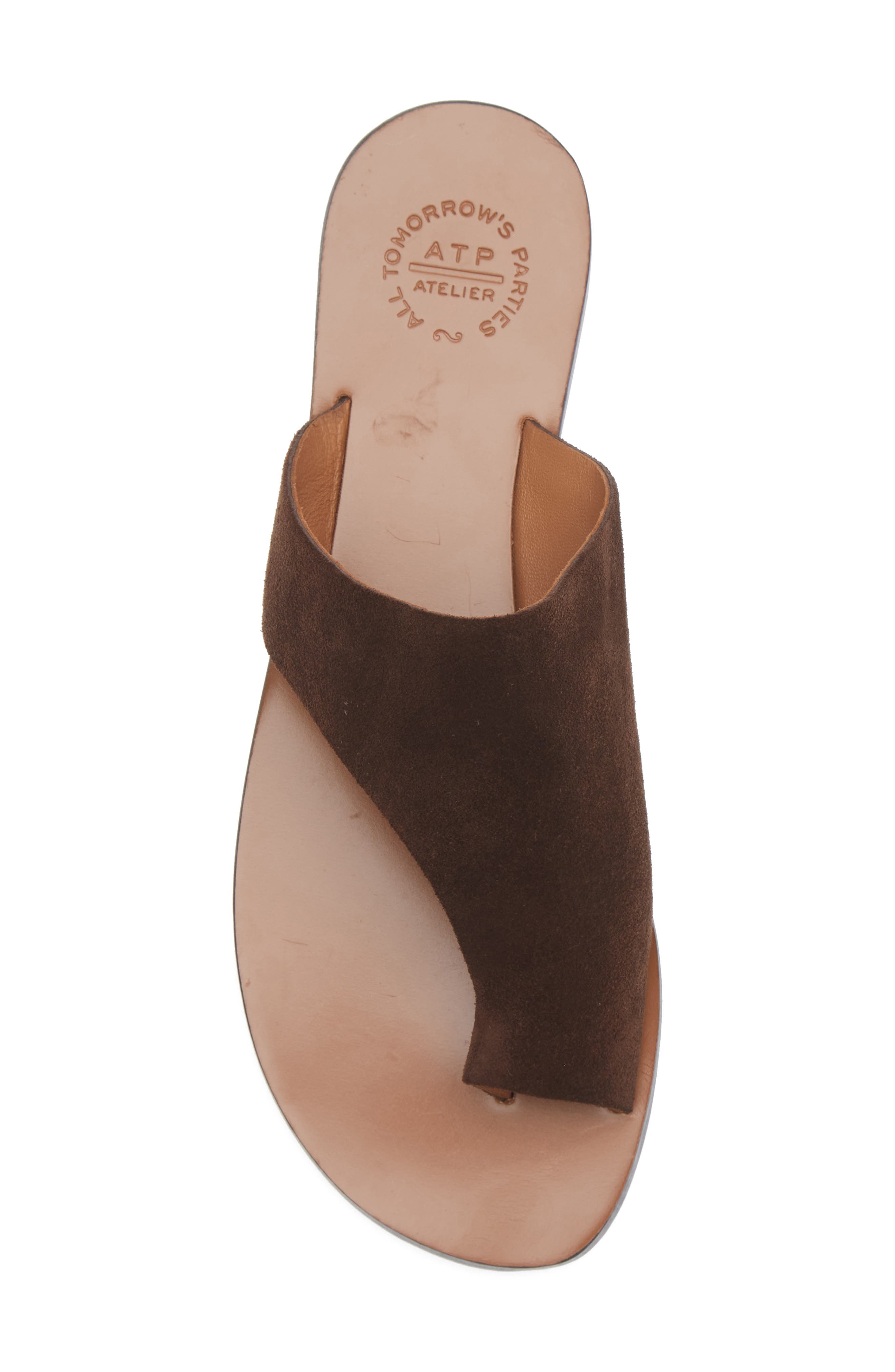 Rosa Toe Loop Sandal, Alternate, color, WALNUT