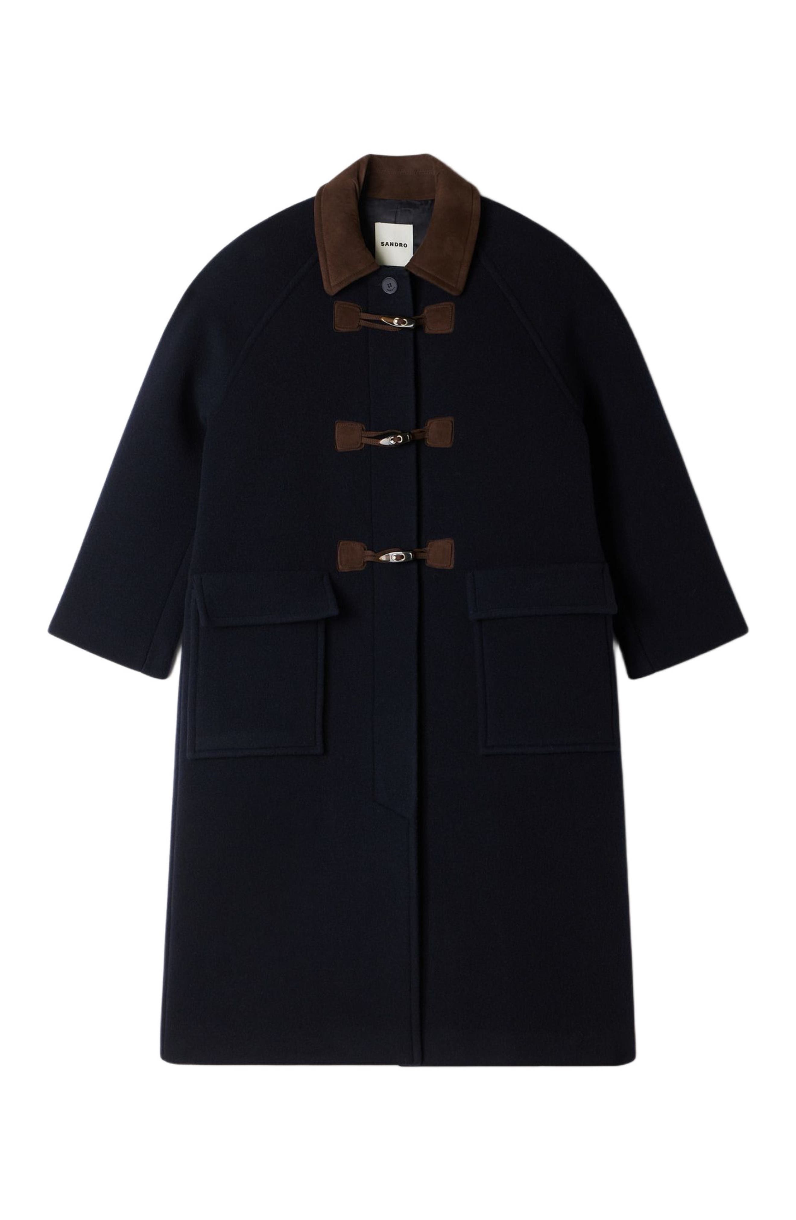 SANDRO Double-faced Wool Duffel Coat (Women) | Nordstrom