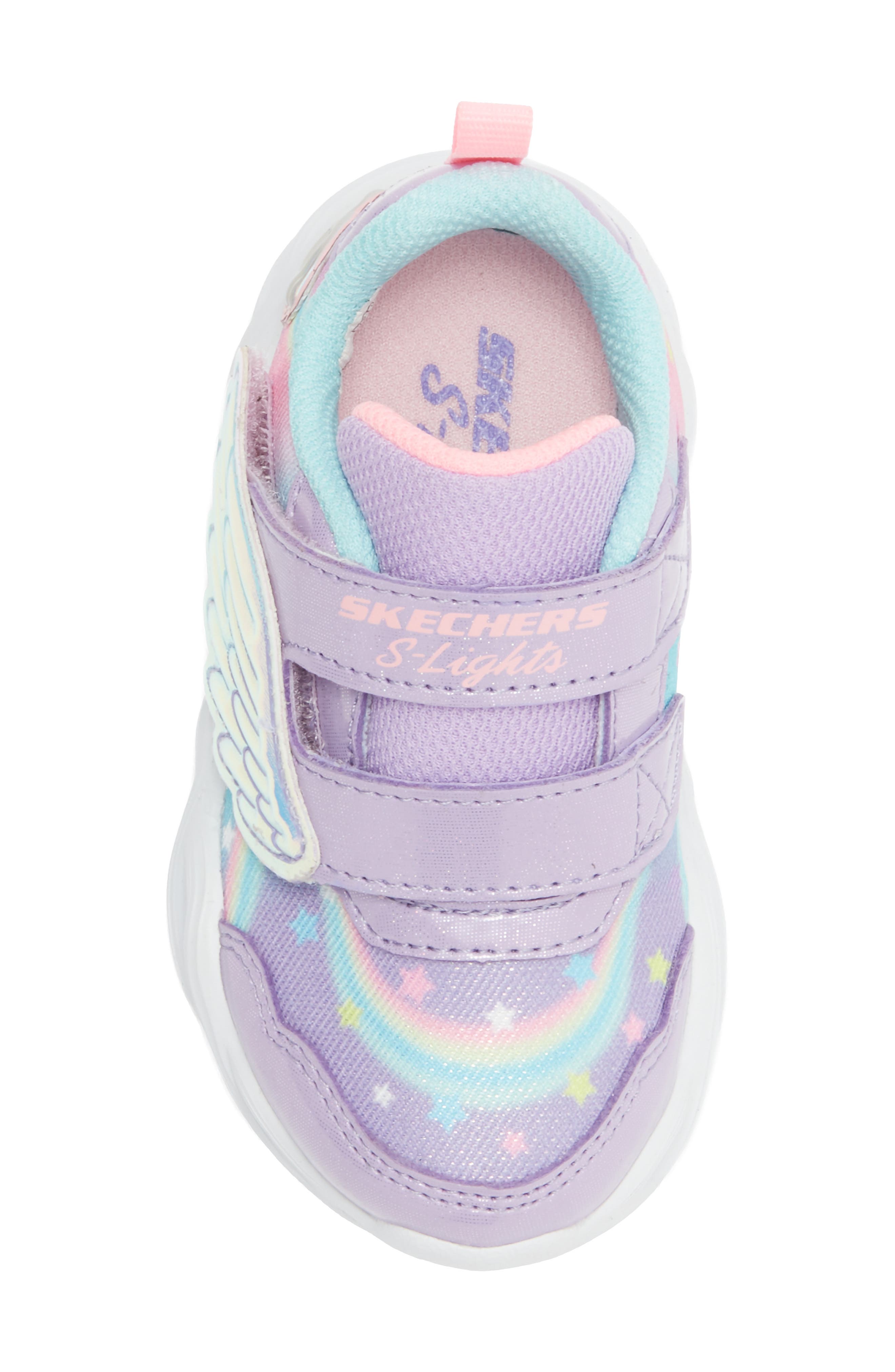 SKECHERS Kids' Twisty Glow Sneaker, Alternate, color, Lavender Multi