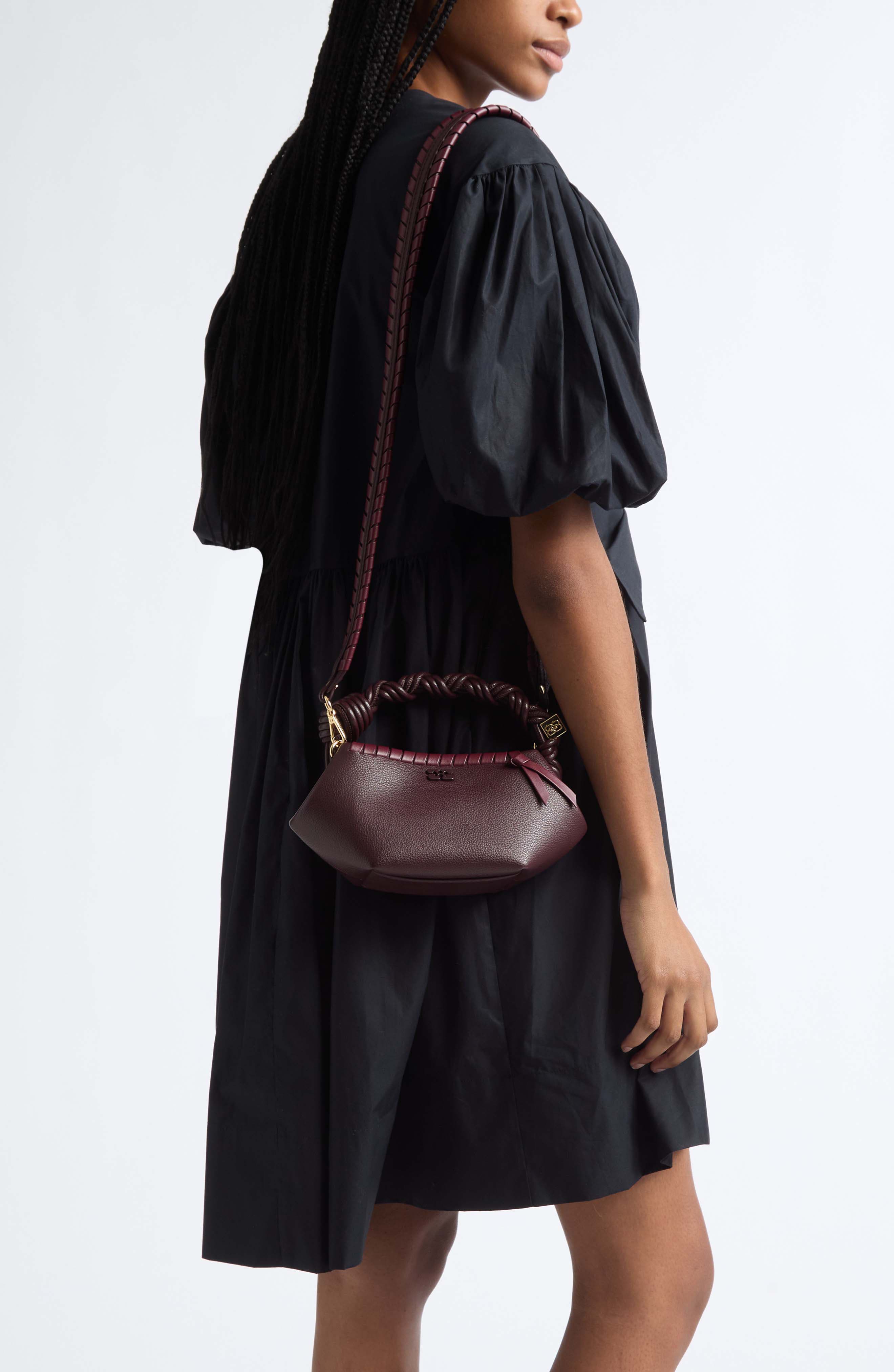 Mini Bou Leather Top Handle Bag, Alternate, color, BITTER CHOCOLATE