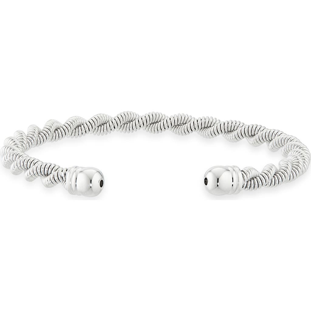 Nordstrom Twisted Flexible Cuff Bracelet In Metallic