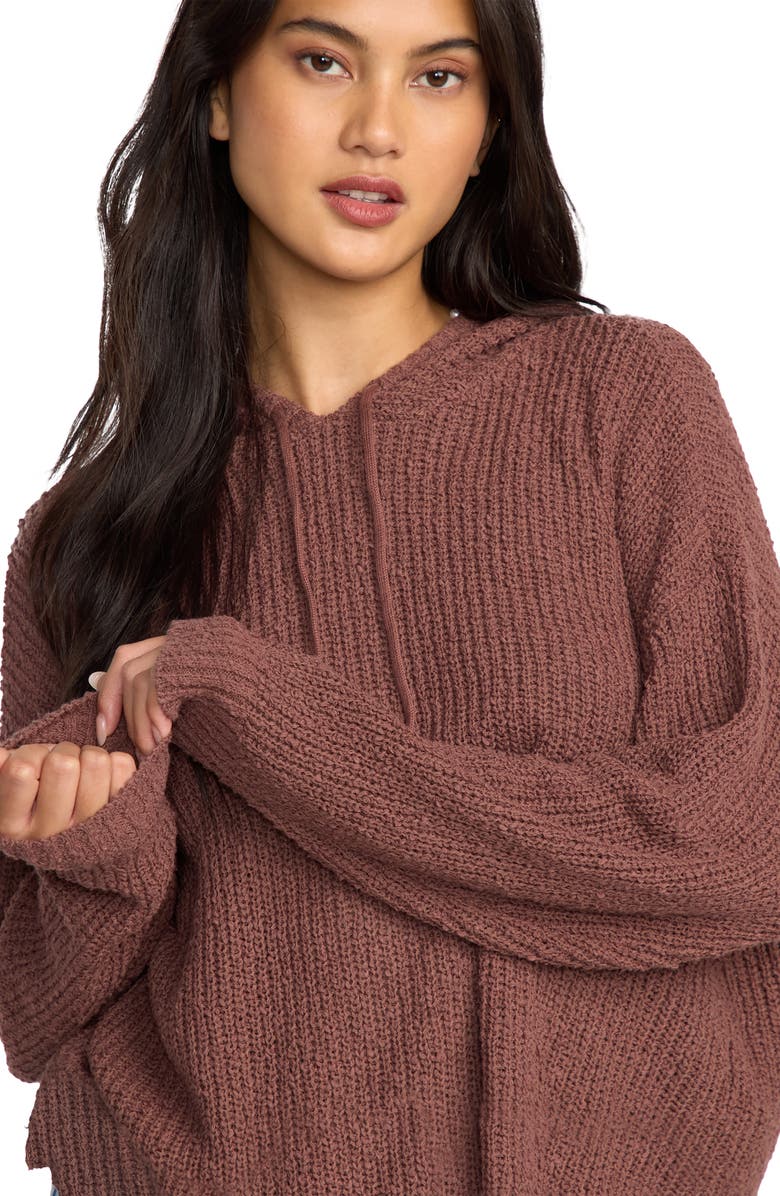 Billabong Hot Beachin' Hooded Sweater, Alternate, color, Espresso Brown