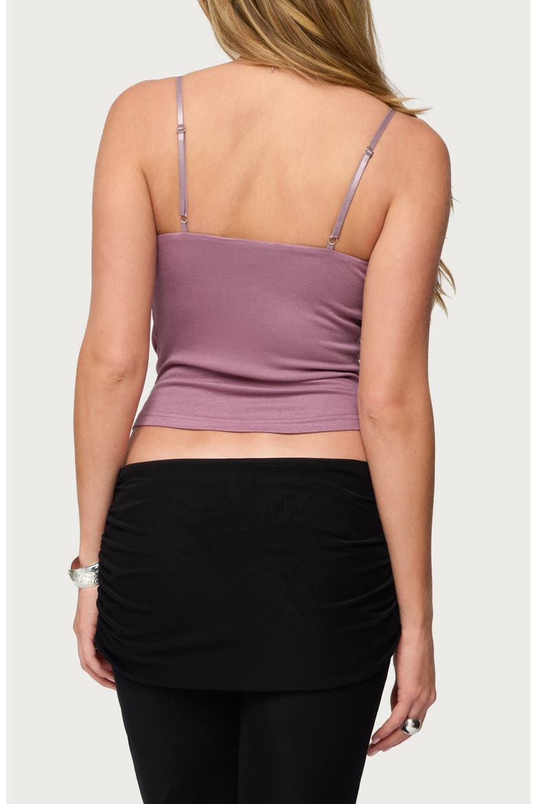Layered Cowl Neck Knit Camisole, Alternate, color, PURPLE
