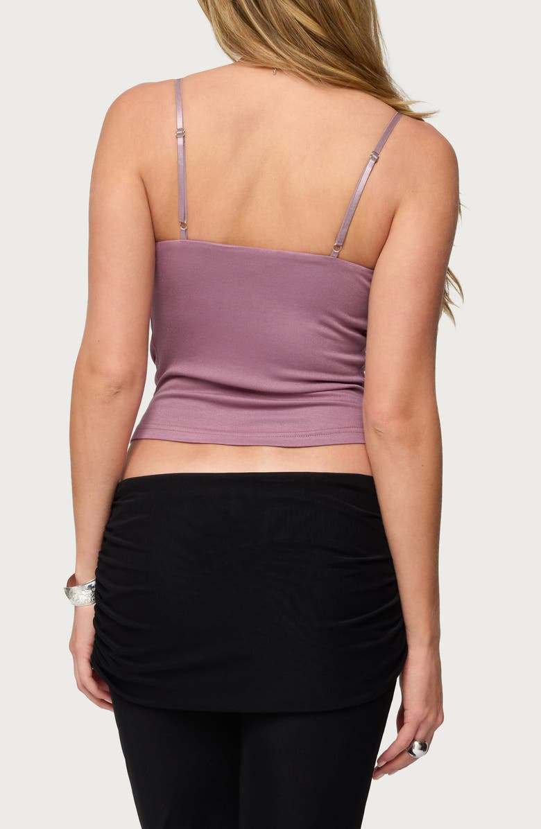 EDIKTED Layered Cowl Neck Knit Camisole, Alternate, color, 