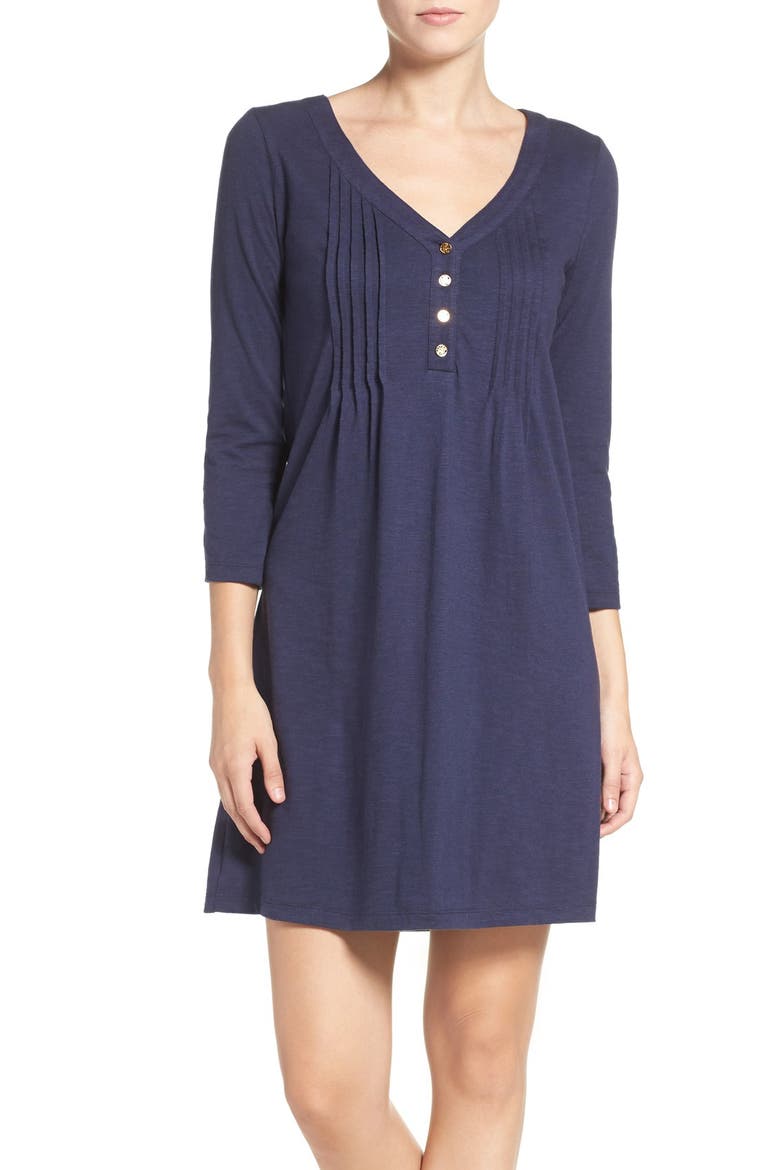 'Amberly' Jersey T-Shirt Dress, Main, color, TRUE NAVY