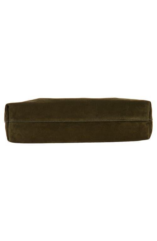Madewell The Mylie Suede Shoulder Bag In Green