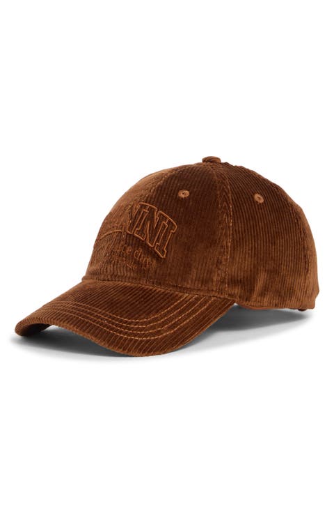 Logo Embroidered Cotton Corduroy Adjustable Baseball Cap
