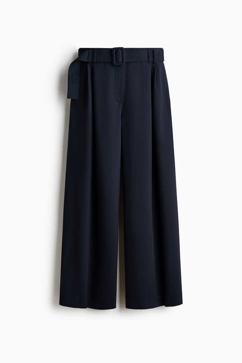 Dress Pants With Belt, Alternate, color, Navy blue