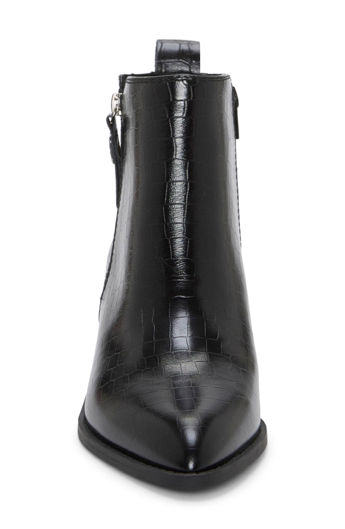 Lucky Brand Ailein Pointed Toe Bootie, Alternate, color, Black Crinkle