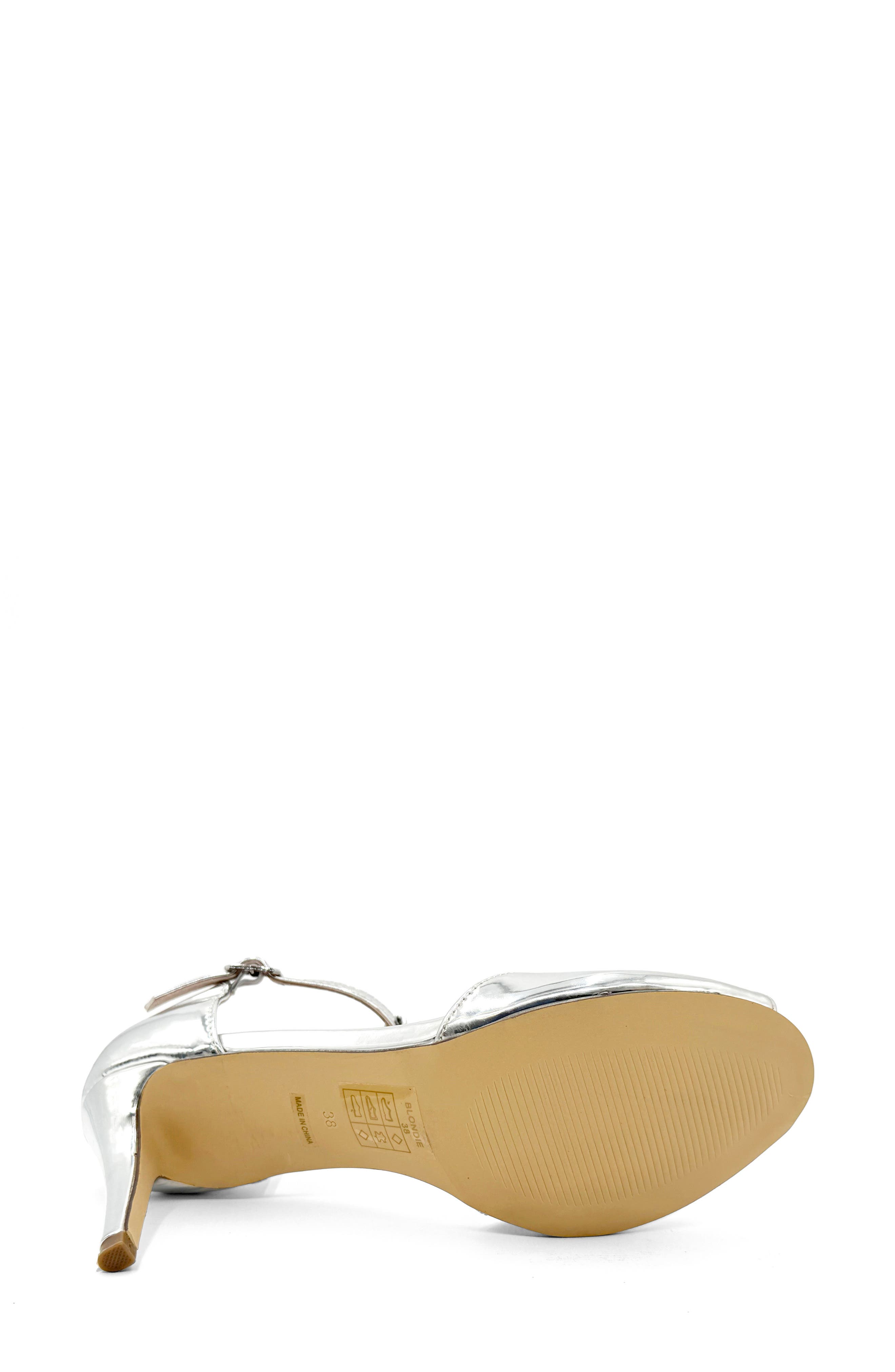 CHELSEA CREW Blondie T-Strap Sandal, Alternate, color, Silver