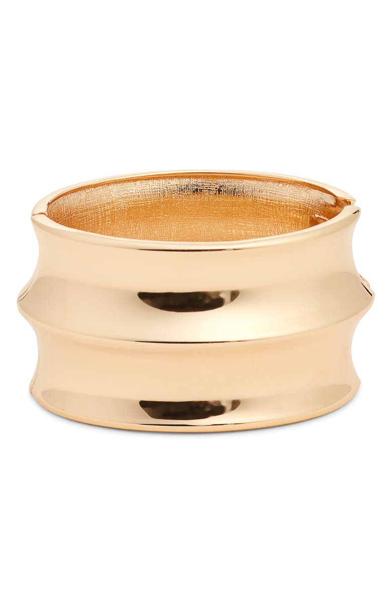 Open Edit Ribbed Hinge Bracelet, Main, color, 