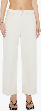 MOTHER Lil Spitfire Wide Leg Cuff Jeans