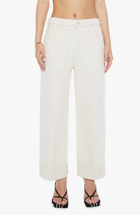 MOTHER Lil Spitfire Wide Leg Cuff Jeans