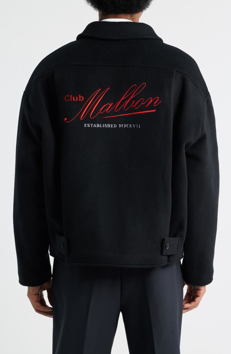 Malbon Golf Members Wool Jacket, Alternate, color, Black