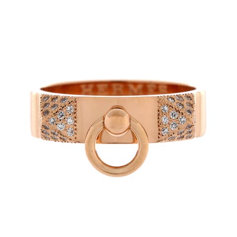 Collier de Chien Ring 18K Rose Gold and Diamonds Small