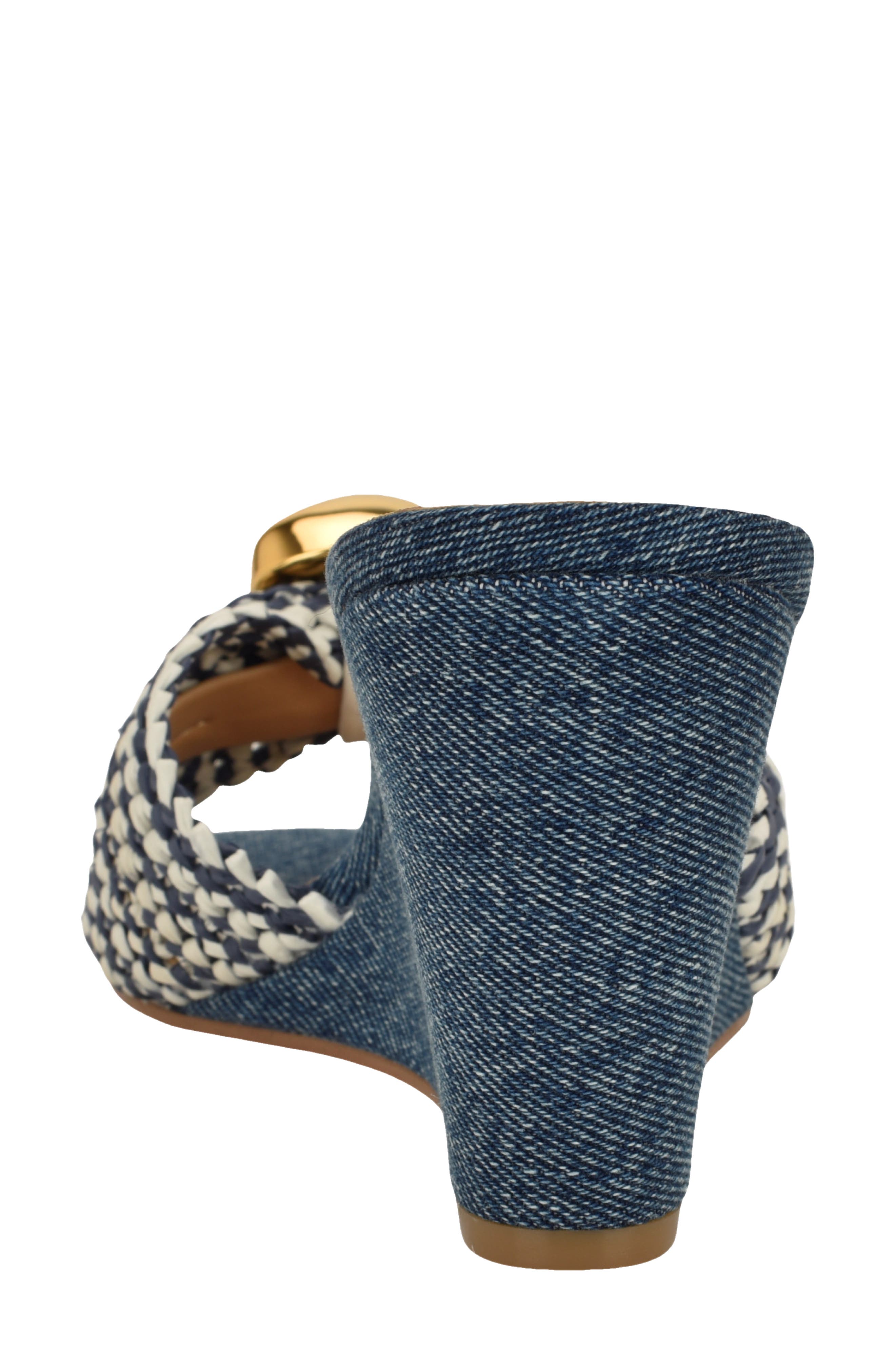 Nine West Nessla Wedge Sandal, Alternate, color, Medium Blue