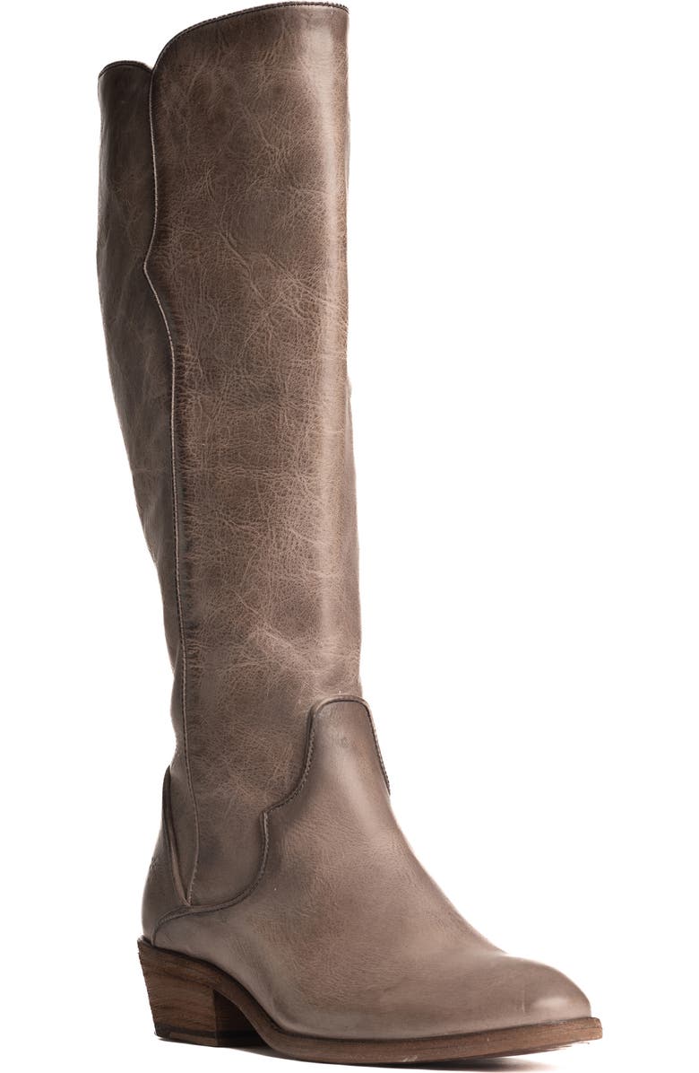 Frye Carson Piping Knee High Western Boot, Main, color,