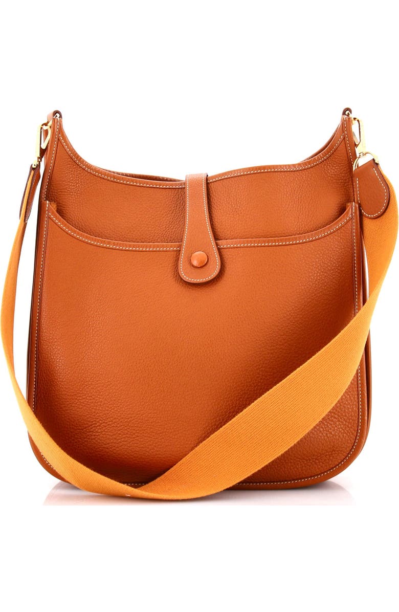 Pre-Owned Hermes Evelyne Bag Gen II Clemence GM, Alternate, color, Gold