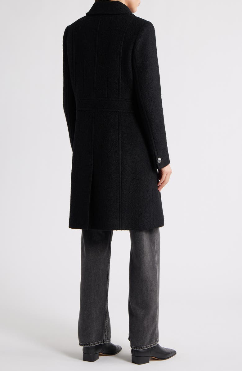 Sam Edelman Bouclé Longline Coat, Alternate, color, Black