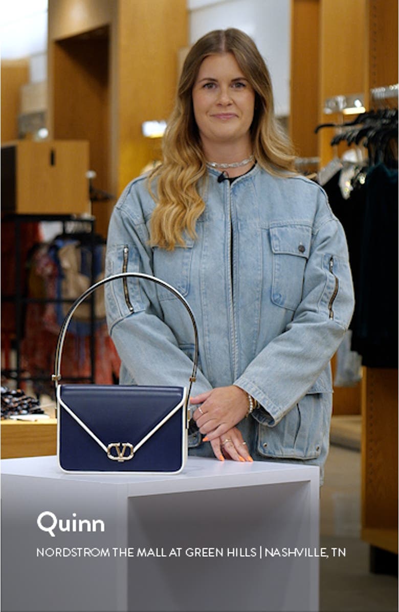 VLOGO Envelope Flap Leather Shoulder Bag, sales video thumbnail