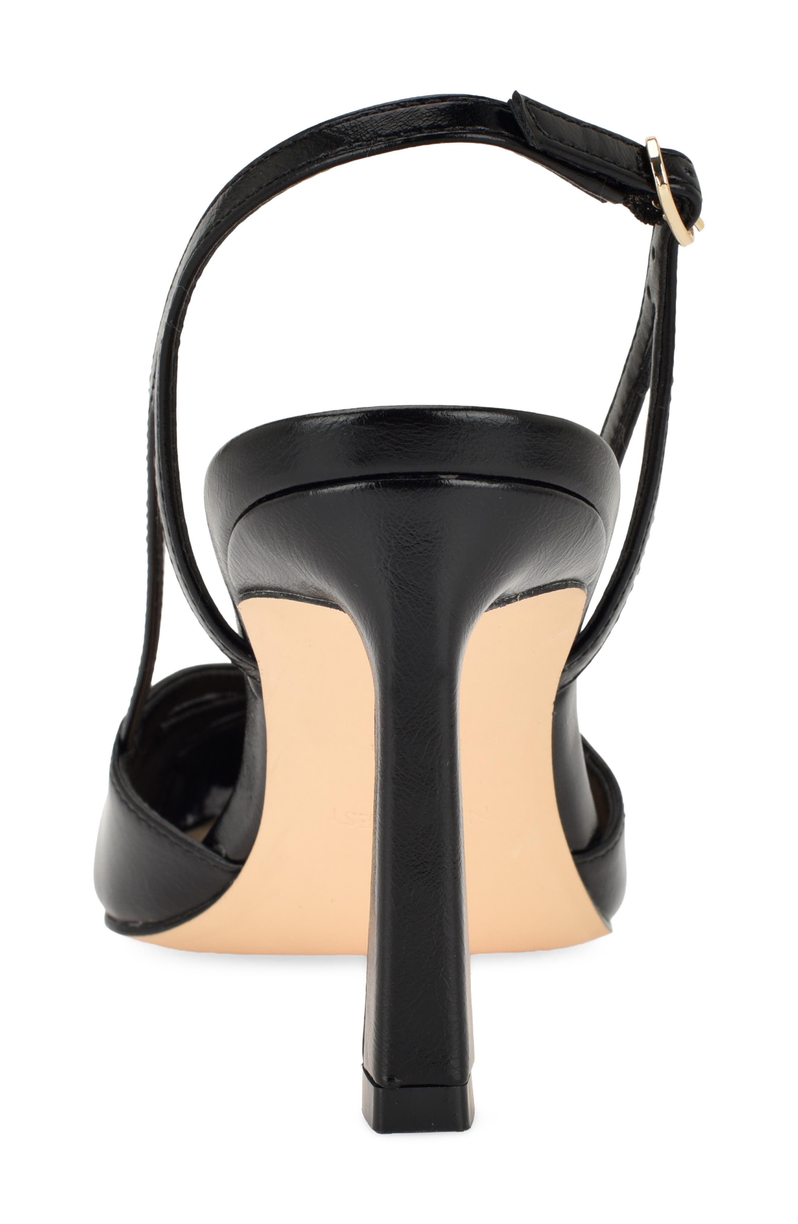 Darella Pointed Toe Slingback Pump, Alternate, color, BLACK