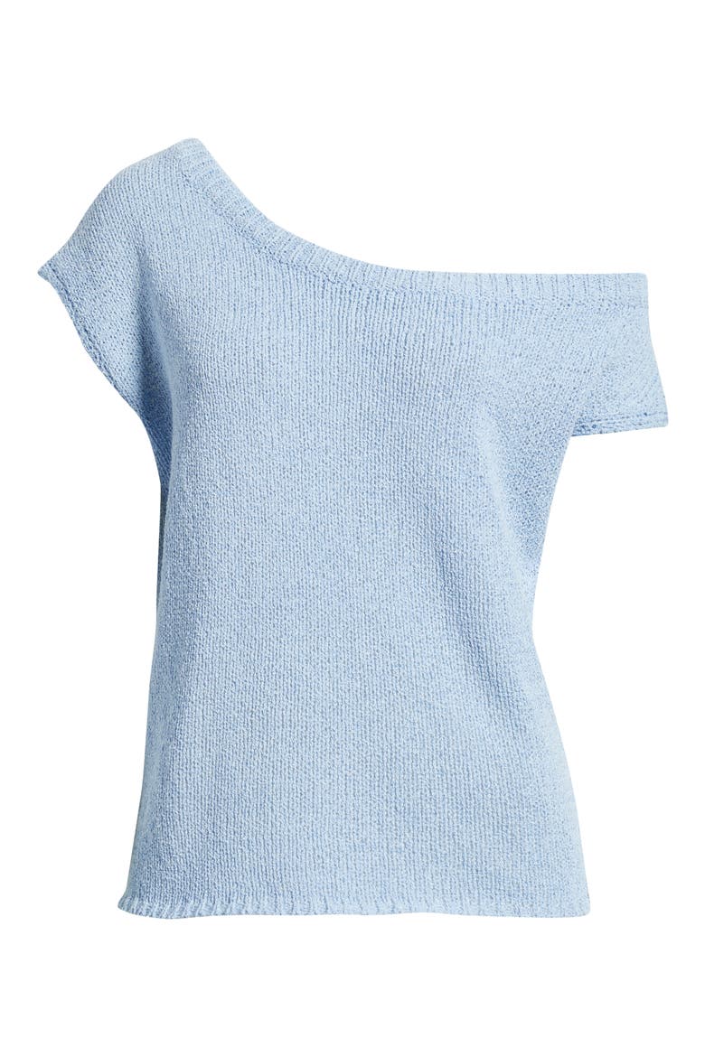 Coco One-Shoulder Knit Top, Alternate, color, PALE BLUE