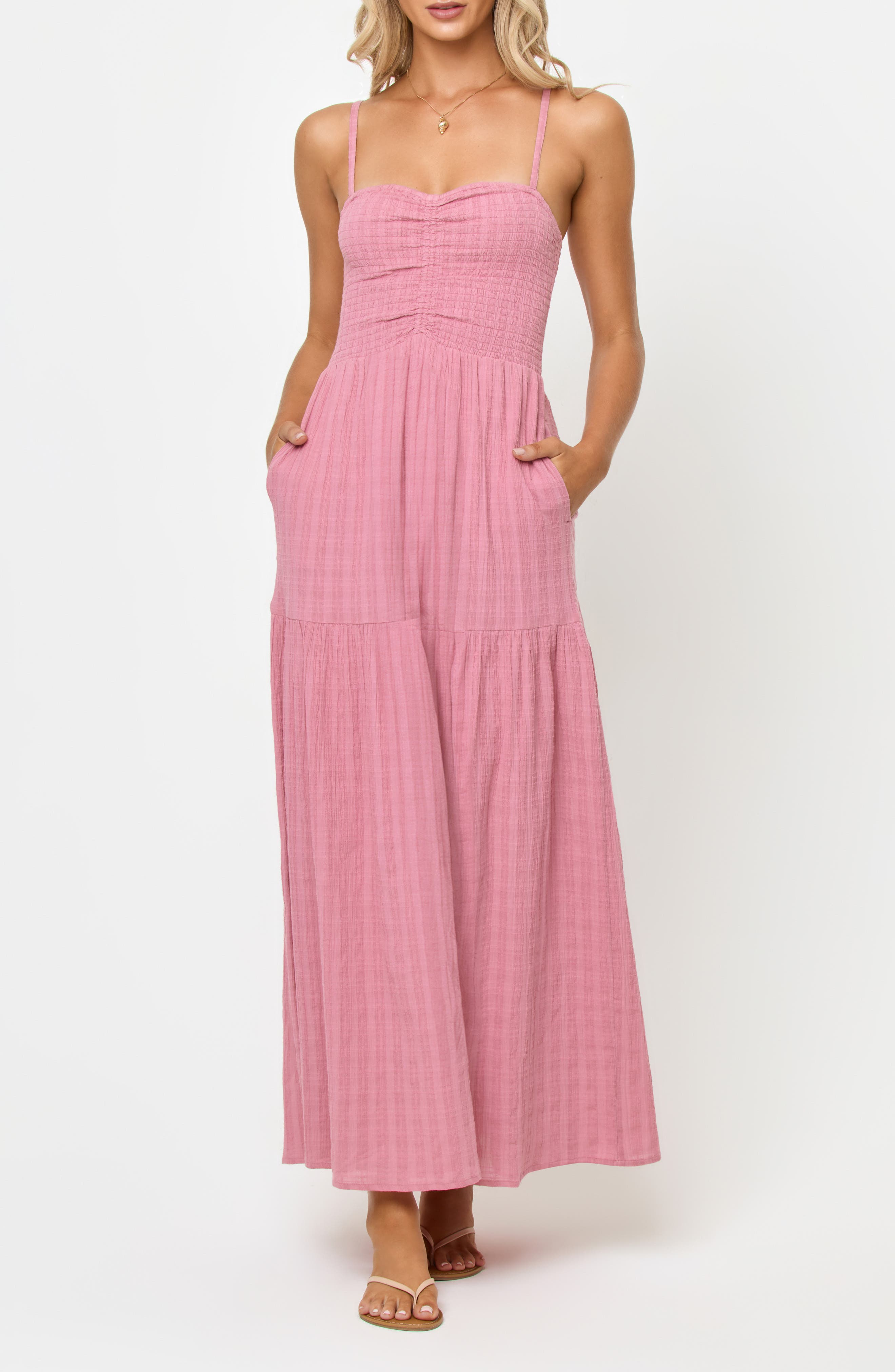 Mallorca Smocked Cover-Up Maxi Dress - image 5