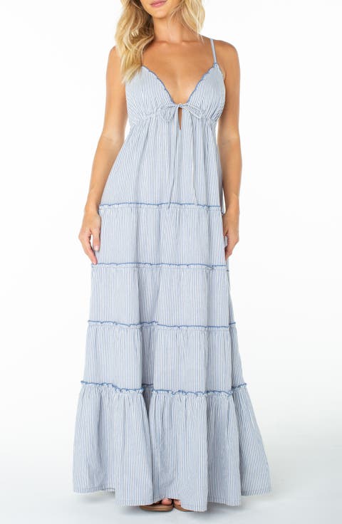 Starlight Striped Tiered Maxi Dress