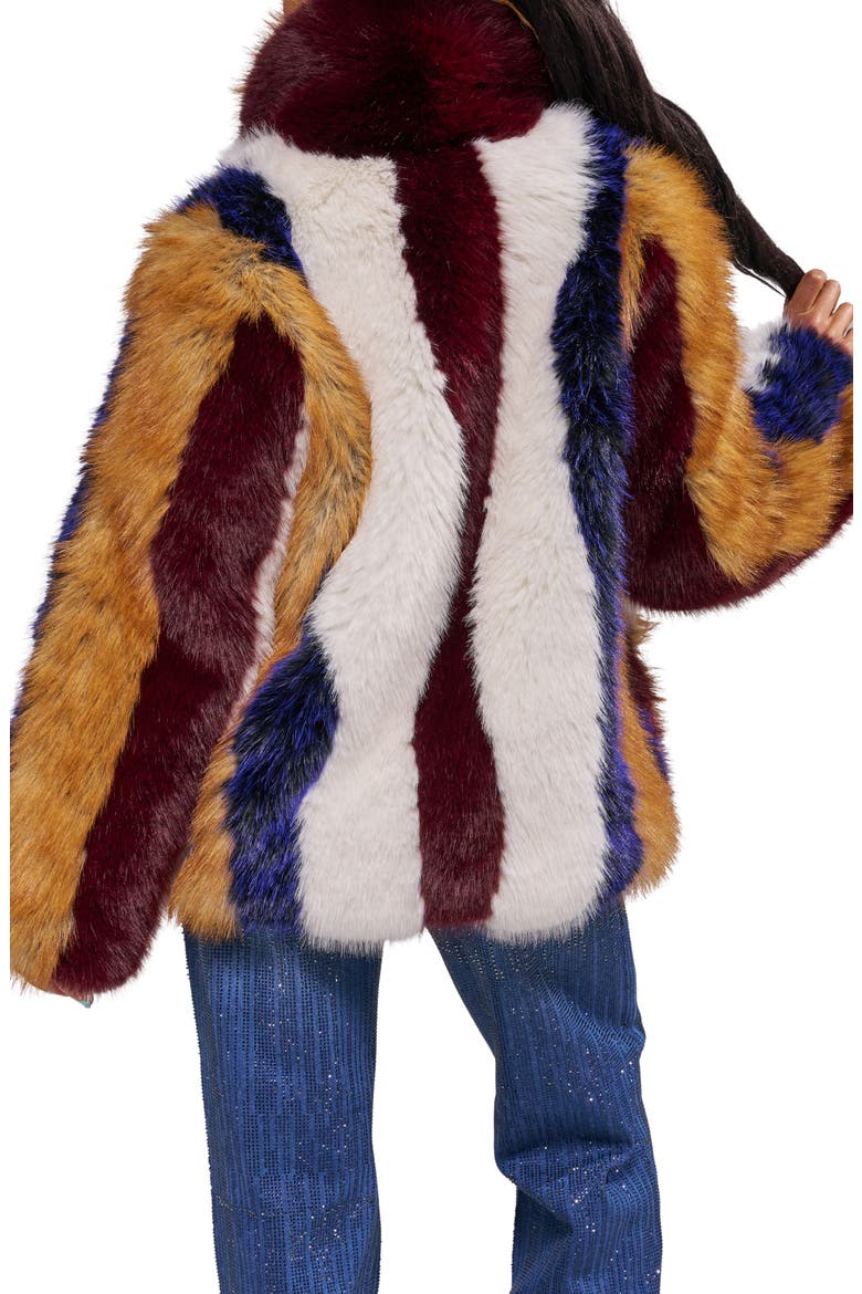 Ambria Faux Fur Jacket, Alternate, color, MULTI