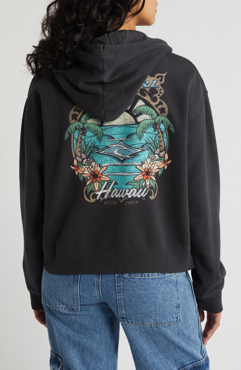 Rip Curl Vacation Oversize Full Zip Hoodie, Alternate, color, 