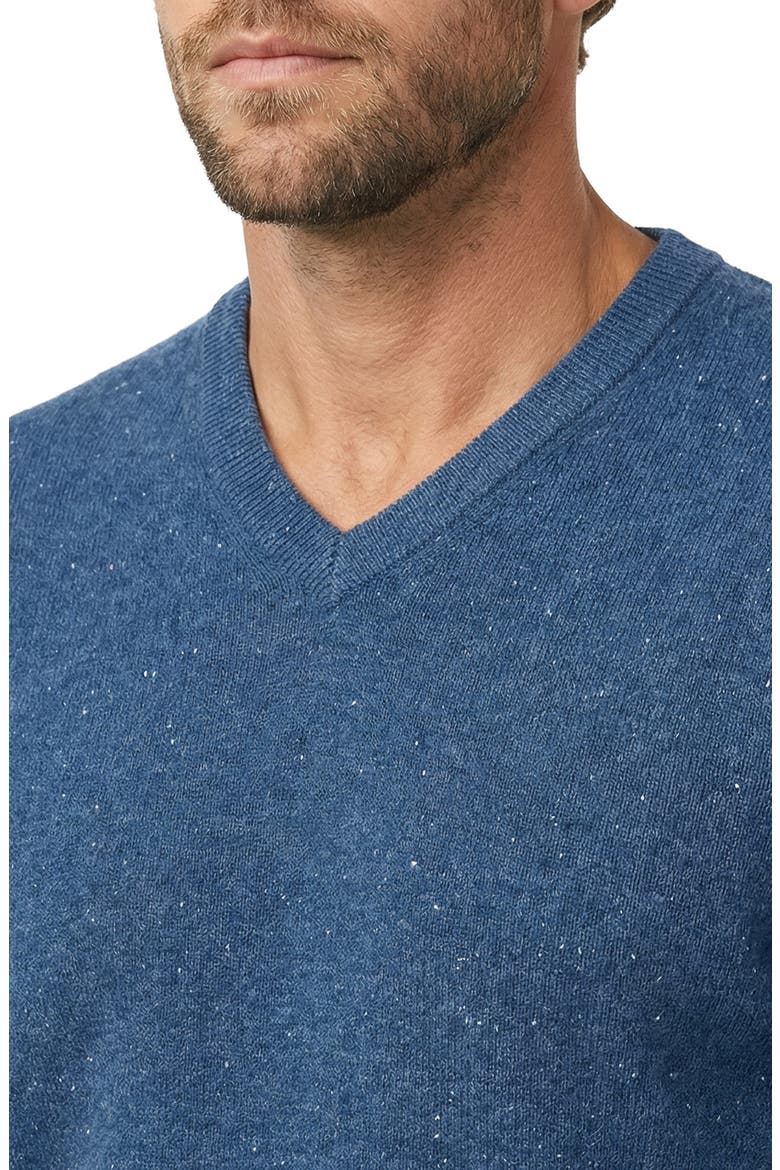 Donegal Cashmere V-Neck Sweater, Alternate, color, OCEAN