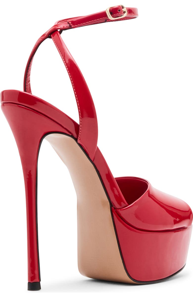 Steve Madden Jezzica Ankle Strap Platform Sandal, Alternate, color, Red Patent