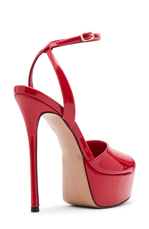 Steve Madden Jezzica Ankle Strap Platform Sandal In Red