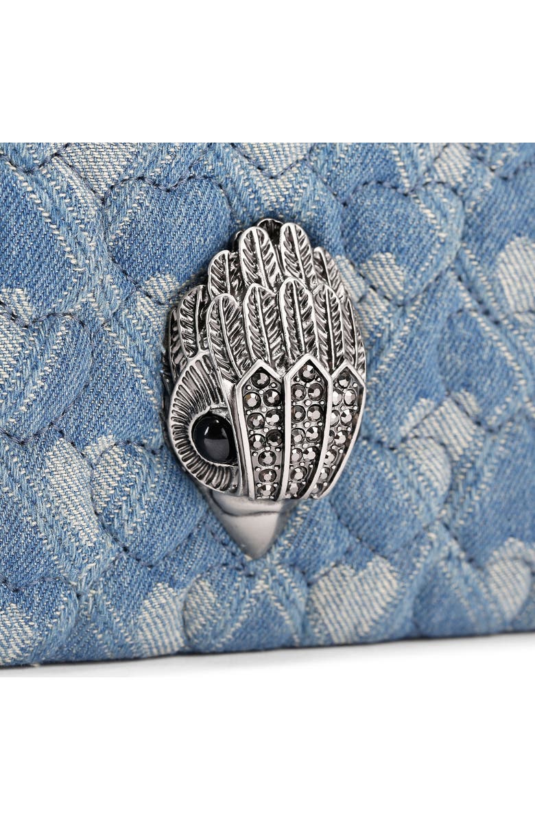 Kurt Geiger London Kensington Puff Quilted Denim Pouch Shoulder Bag, Alternate, color, Dark Blue