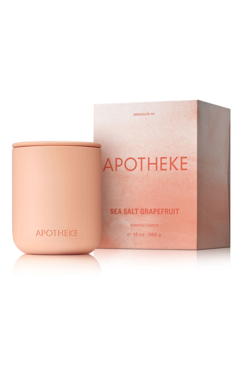 Sea Salt Grapefruit Candle, Main, color, PINK